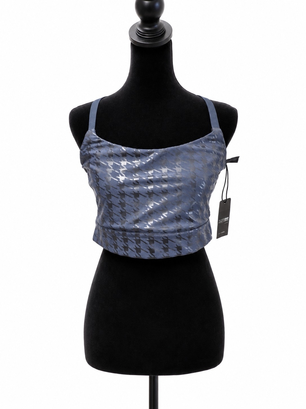 NWT Savage X Fenty Sport Houndstooth Longline Sports Bra 1X